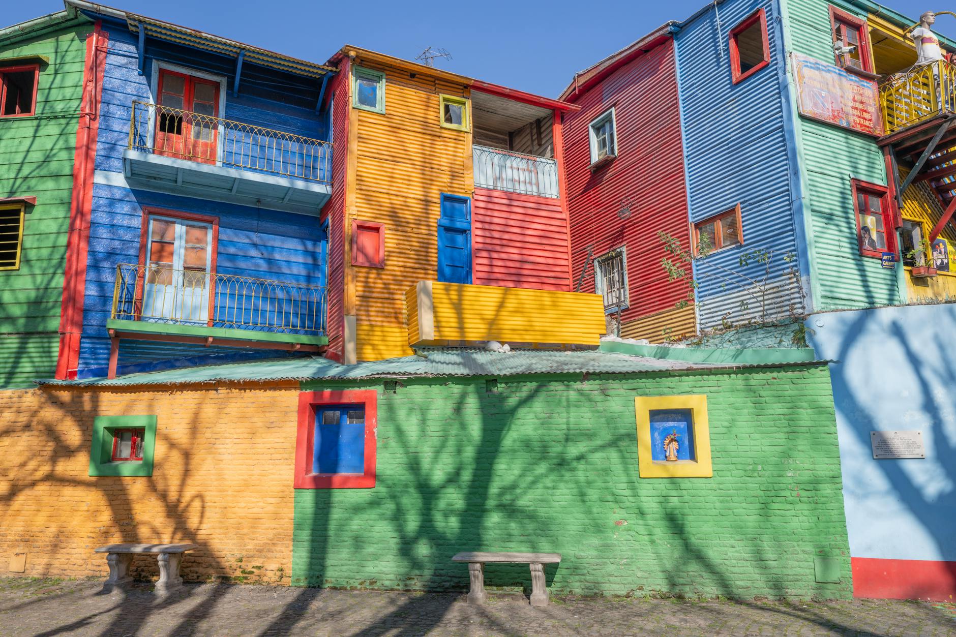 Casas de colores en el barrio de La Boca en Buenos Aires, Argentina